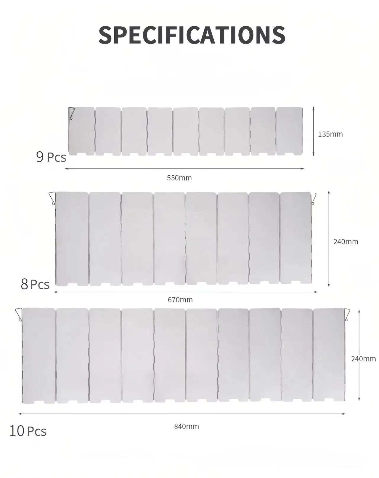 Folding Stove Windscreen - Gas Stove Windshield Plates