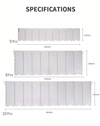 Folding Stove Windscreen - Gas Stove Windshield Plates