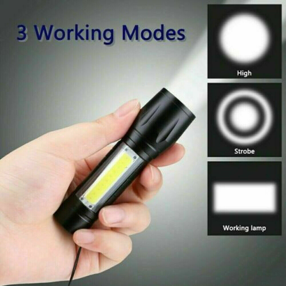 Mini Powerful Tactical Flashlight with COB Light