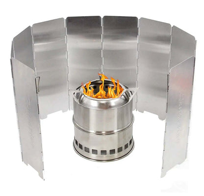 Folding Stove Windscreen - Gas Stove Windshield Plates