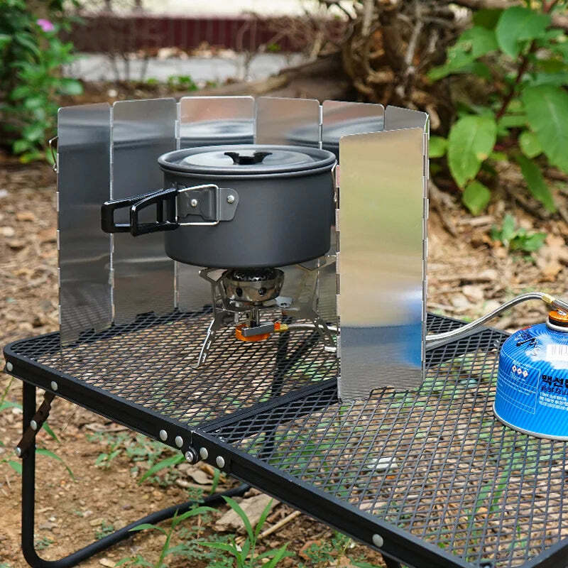 Folding Stove Windscreen - Gas Stove Windshield Plates